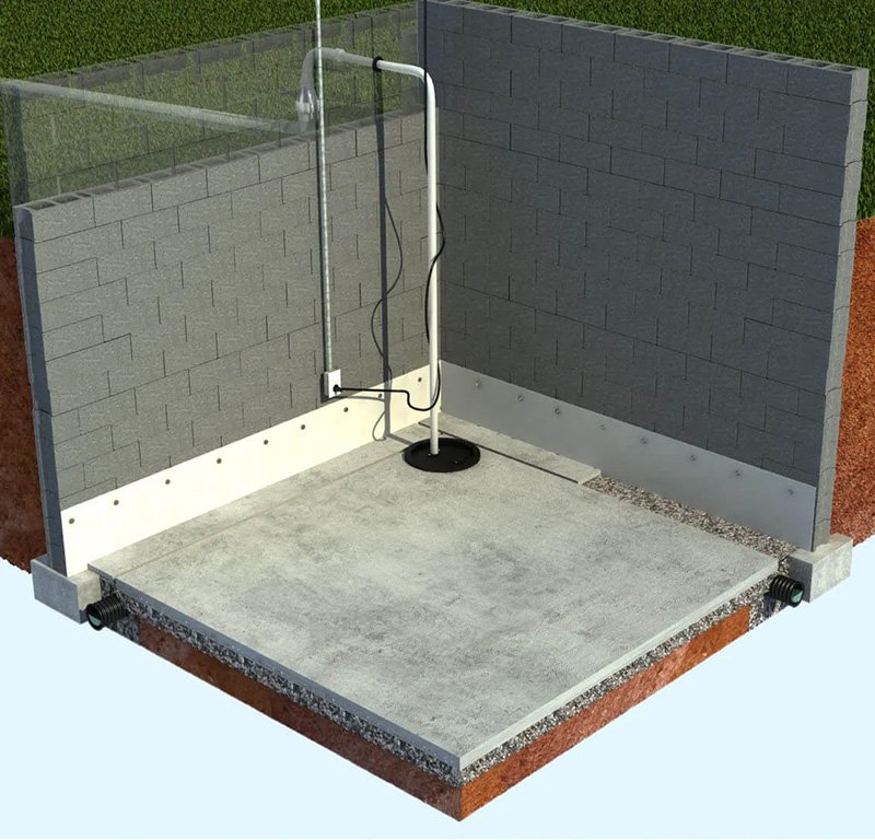 Interior Basement Drainage Omaha, NE | Water Solutions